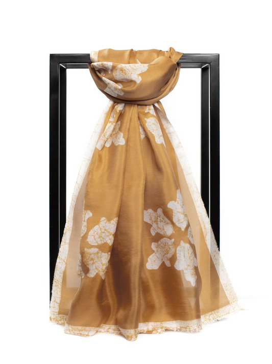 GULNARA OCHRE SILK SCARF