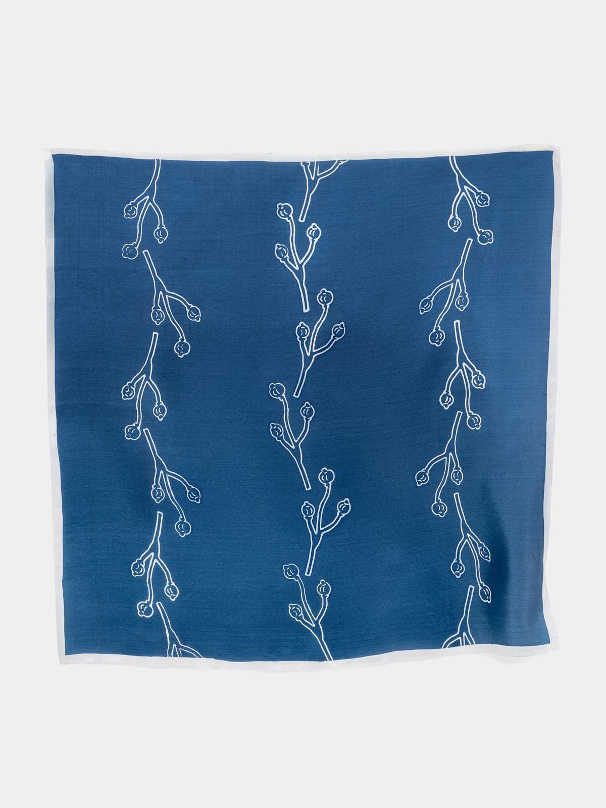 AMINA CARRÉ BLUEBERRY SILK SCARF