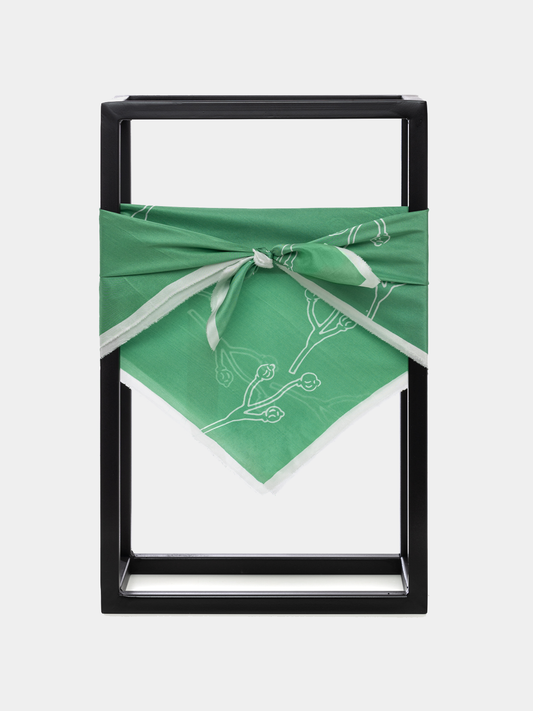 AMINA CARRÉ MINT SILK SCARF