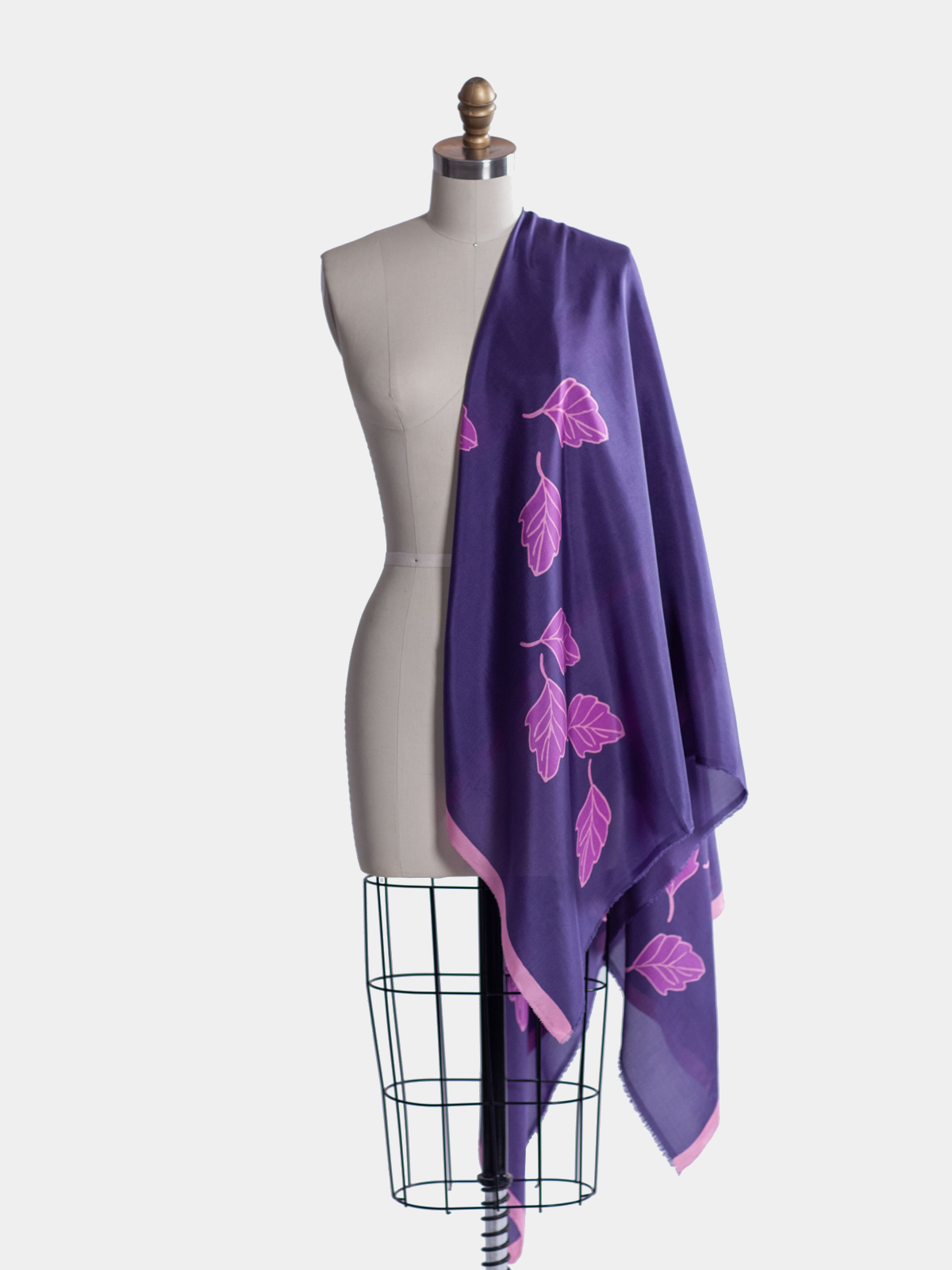 ASMAT PINK&PURPLE SILK SCARF