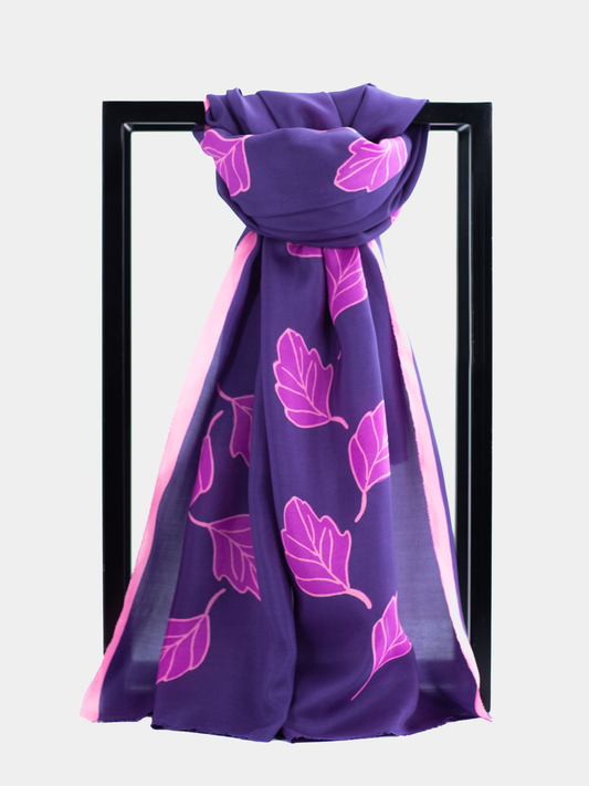 ASMAT PINK&PURPLE SILK SCARF