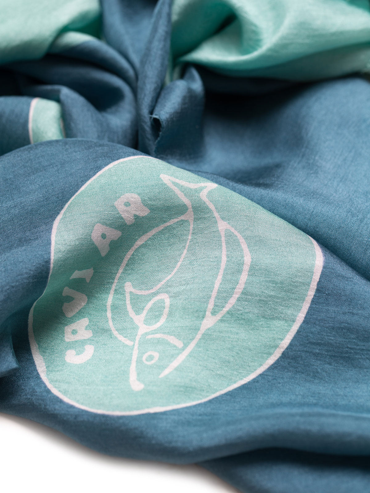 AYNA TURQUOISE & PRUSSIAN SILK SCARF