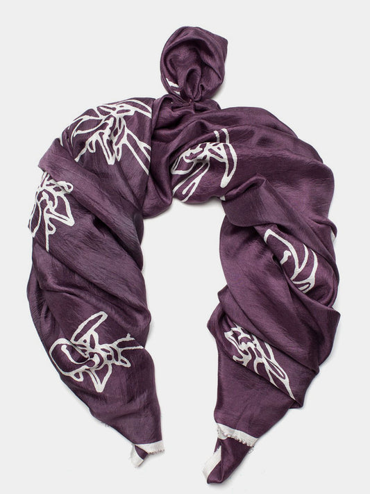 AZIZA ORCHID SILK SCARF