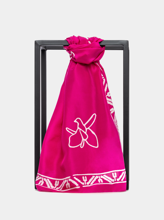 AZIZA 24 FRENCH ROSE SILK SCARF