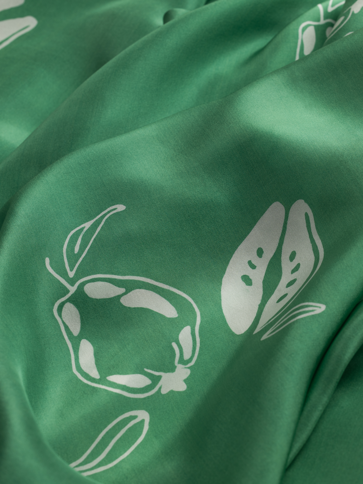 EVANNA GREEN SILK SCARF