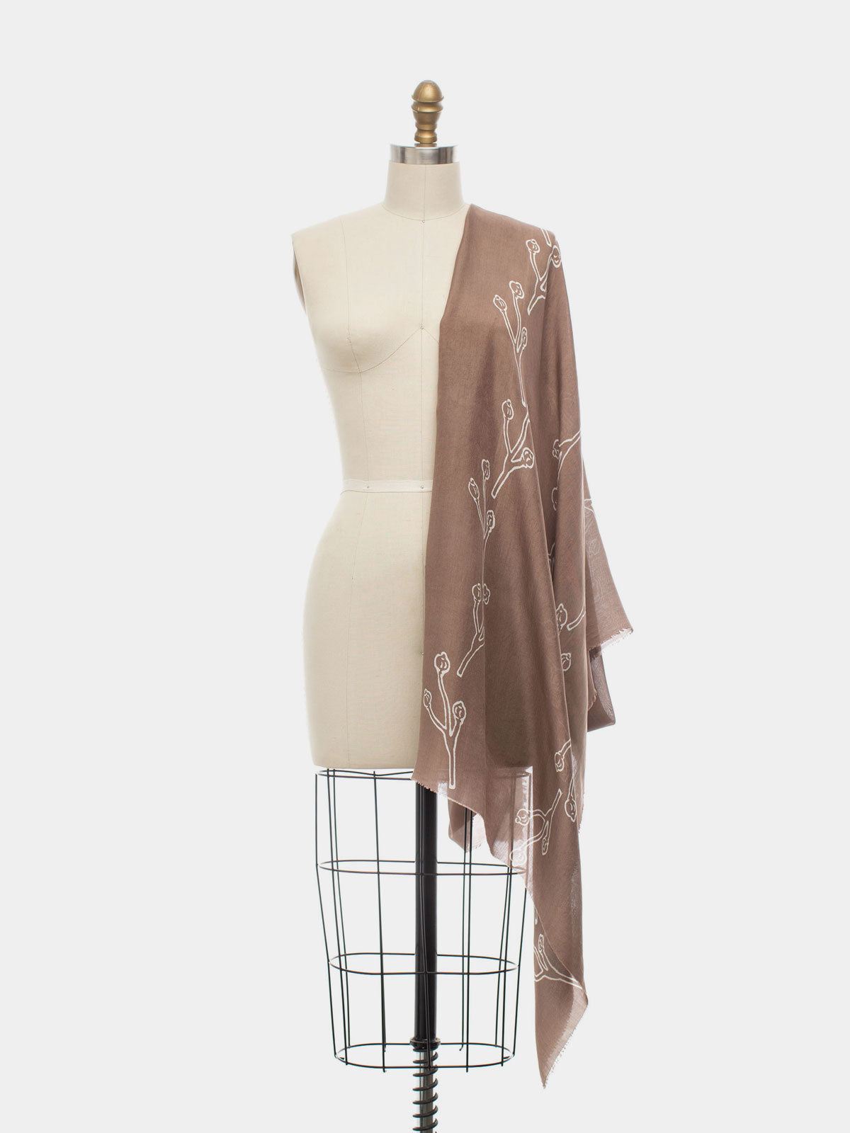 ILAHA CAPPUCCINO SILK SCARF