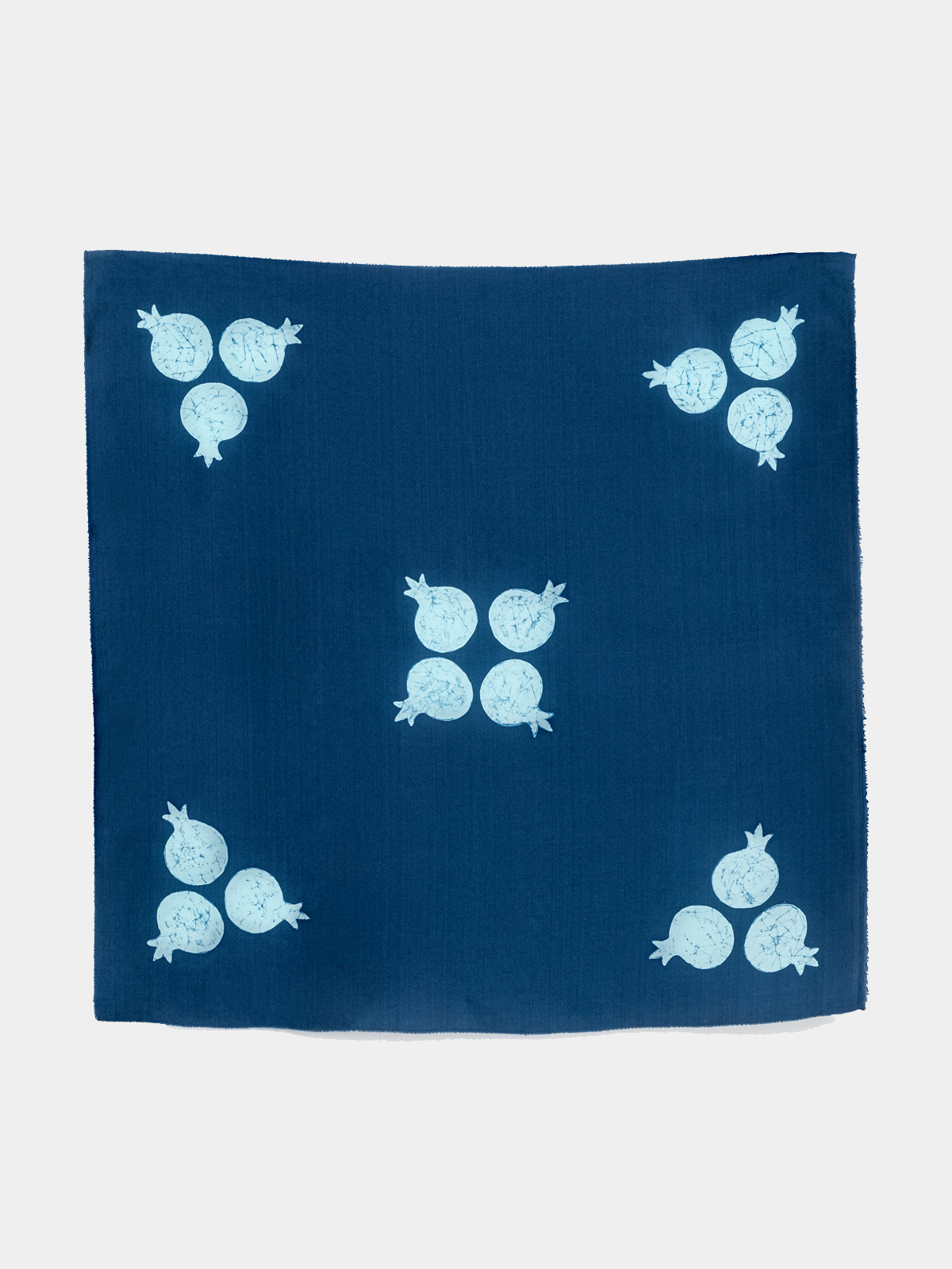 JANANA CARRÉ AQUA & NAVY SILK SCARF