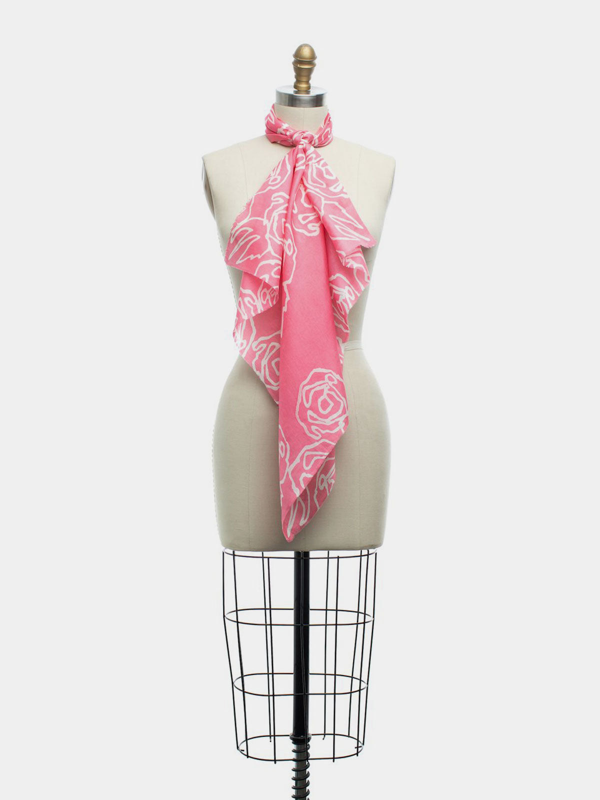 JULIA CARRÉ ROSE PINK SILK SCARF
