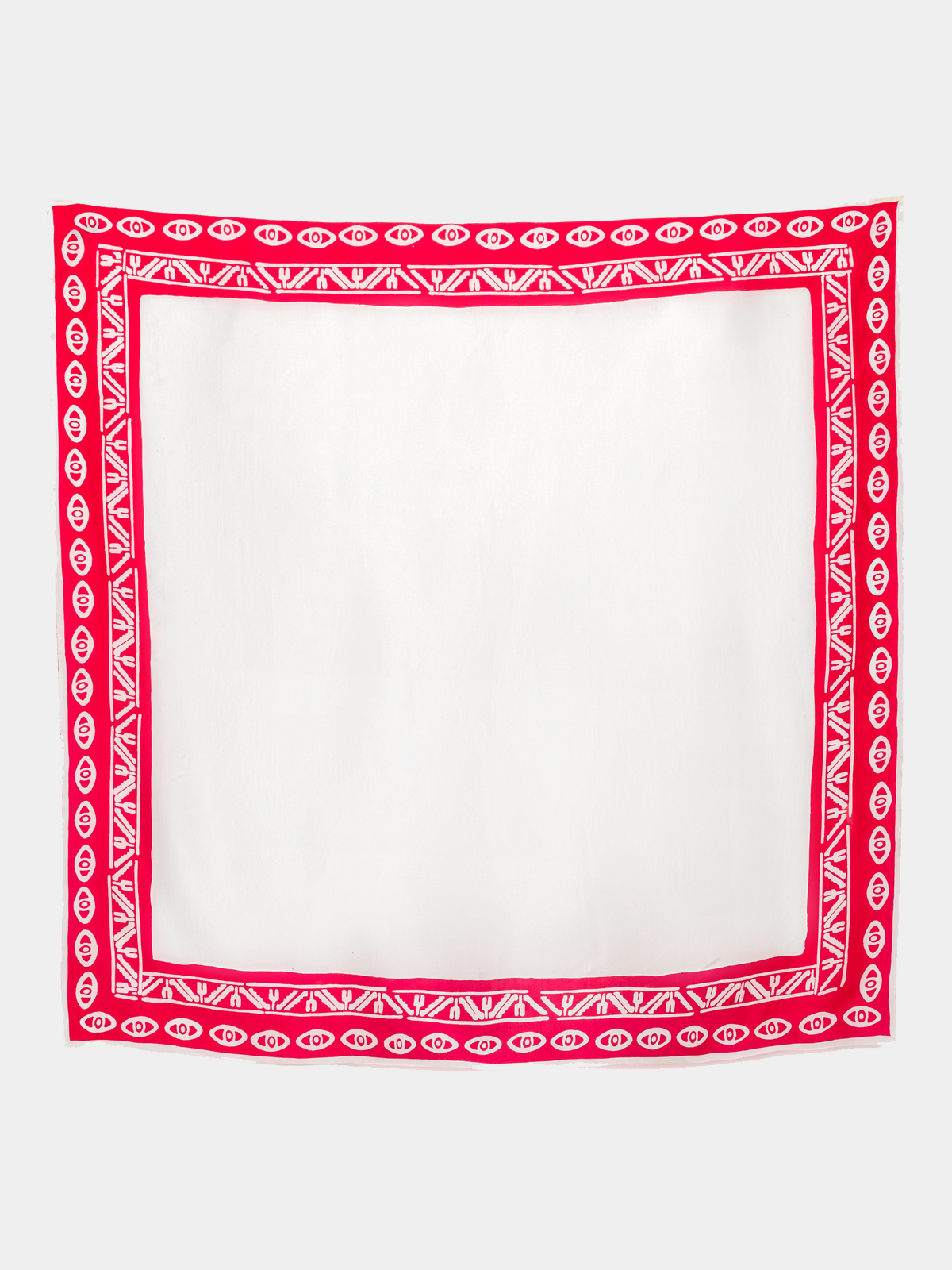 SEVA WHITE & PINK SILK SCARF
