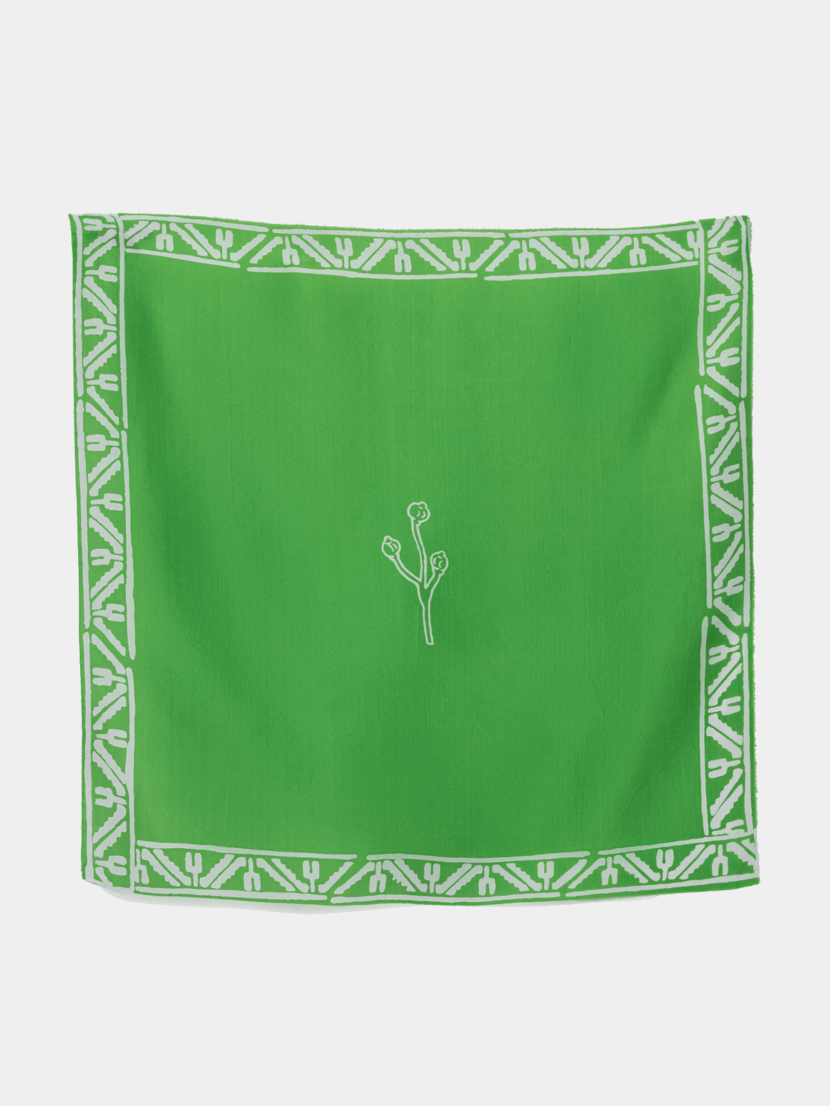 TAHMINA CARRÉ LIME GREEN SILK SCARF