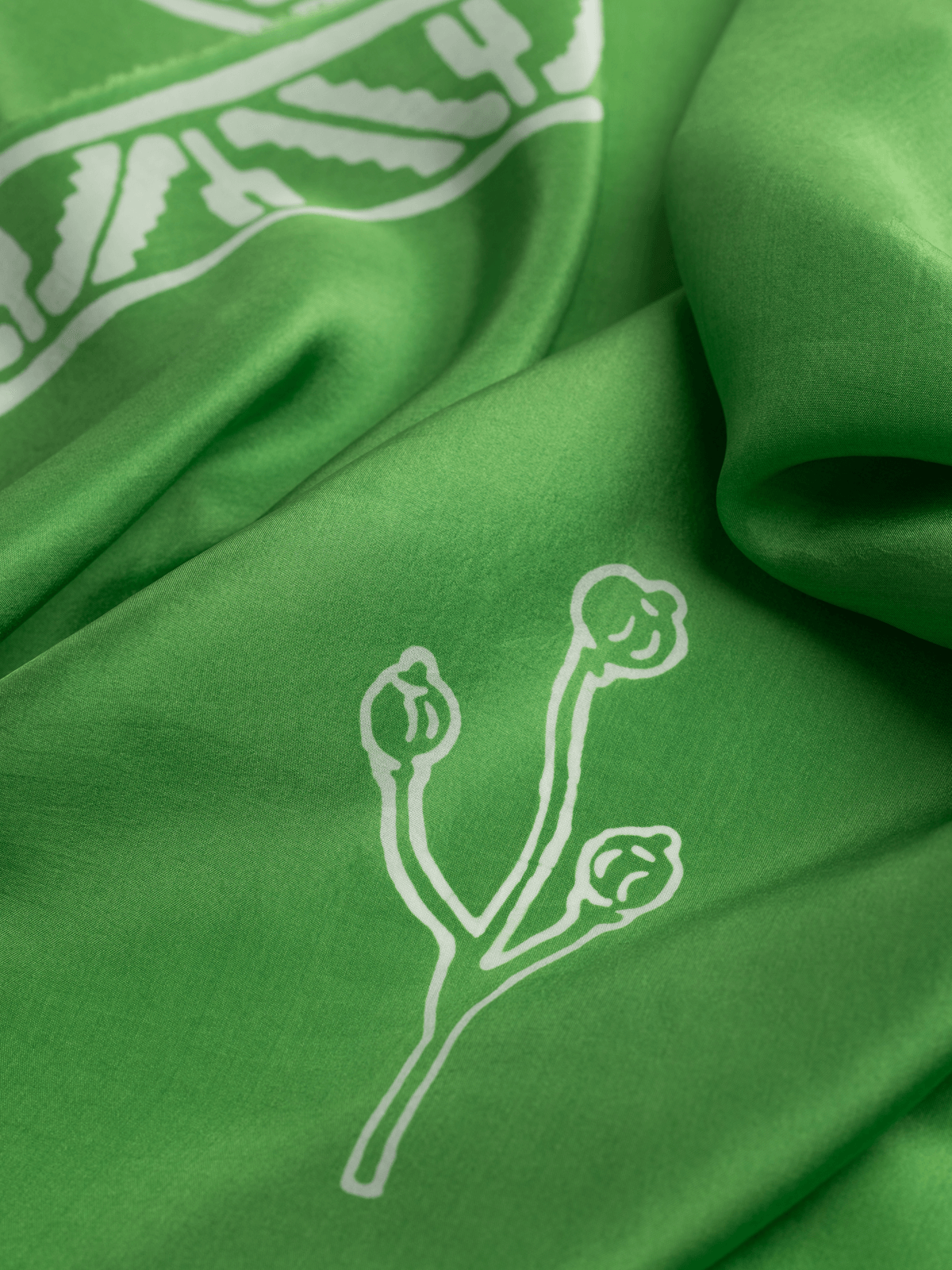 TAHMINA CARRÉ LIME GREEN SILK SCARF