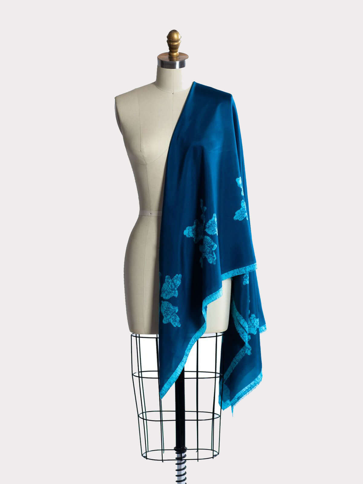 GULNARA NAVY & BLUE SILK SCARF - MENZER HAJIYEVA