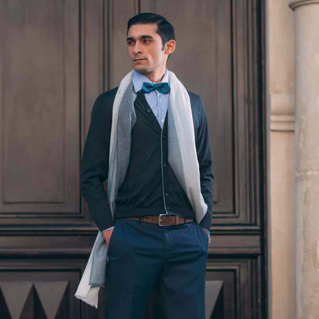 PRE-TIED PRINTED BOW TIE - MENZER HAJIYEVA