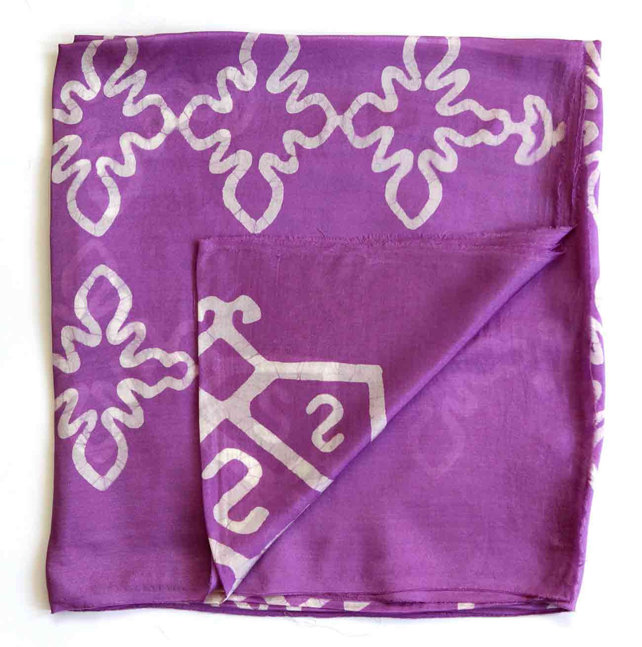 ARZU LILAC SILK SCARF - MENZER HAJIYEVA