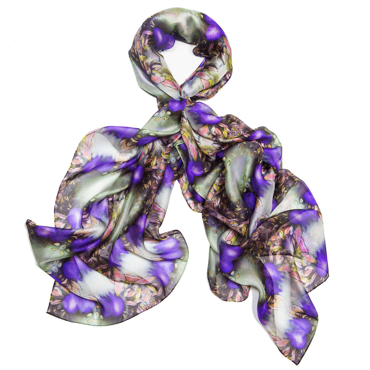 FARAH CHIFFON SILK SCARF - MENZER HAJIYEVA