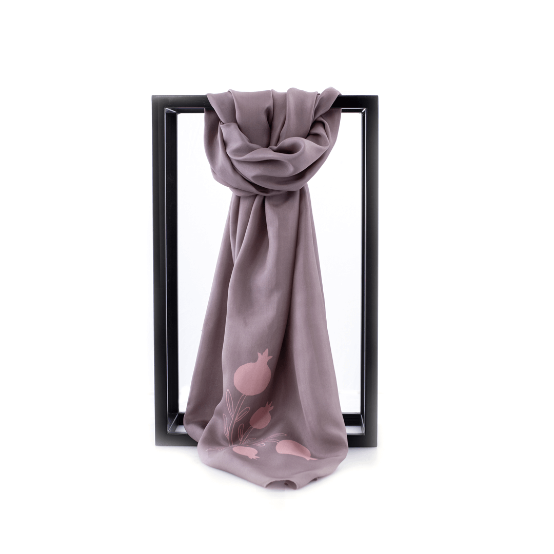 NARGILE PEARL GRAY SCARF - MENZER HAJIYEVA