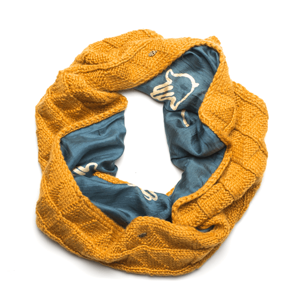 AYNUR OCHRE DOUBLE SIDED SCARF - MENZER HAJIYEVA