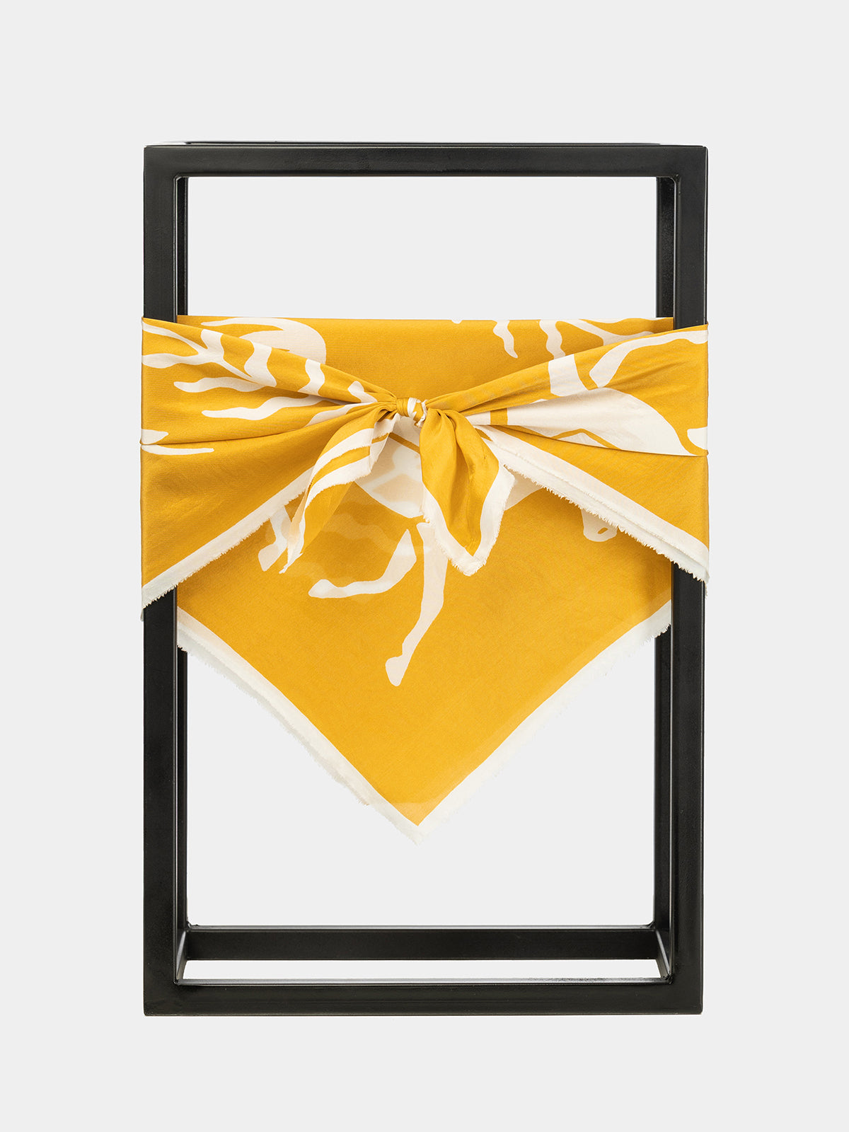 FIRUZA CARRE OCHRE SILK SCARF