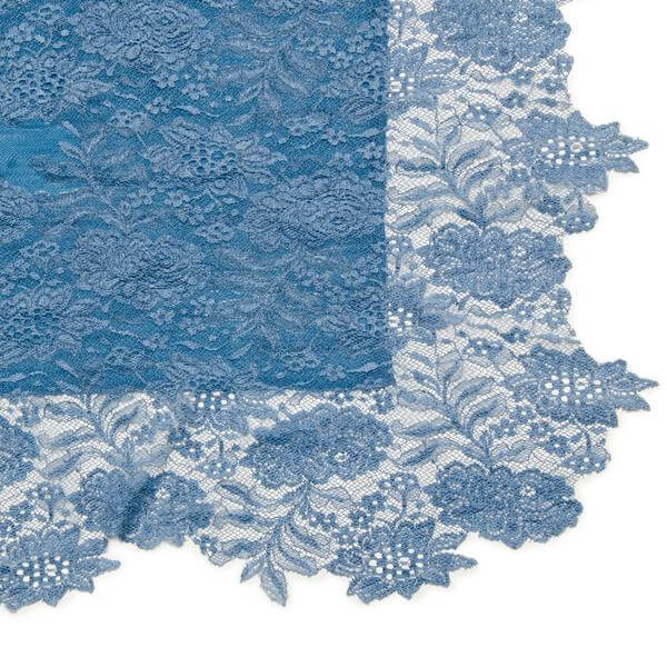 VICTORIA BLUE LACE/SILK LACE SHAWL - MENZER HAJIYEVA