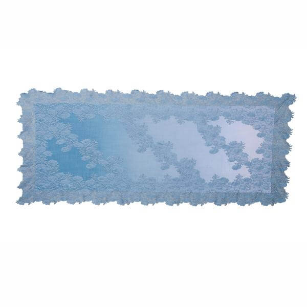 VICTORIA BLUE LACE/SILK LACE SHAWL - MENZER HAJIYEVA