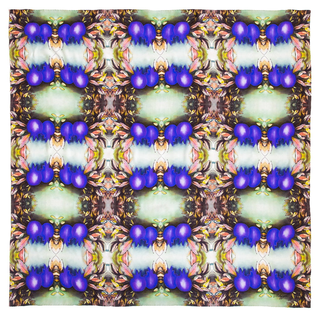 FARAH CREPE-DE-CHINE SILK SCARF - MENZER HAJIYEVA