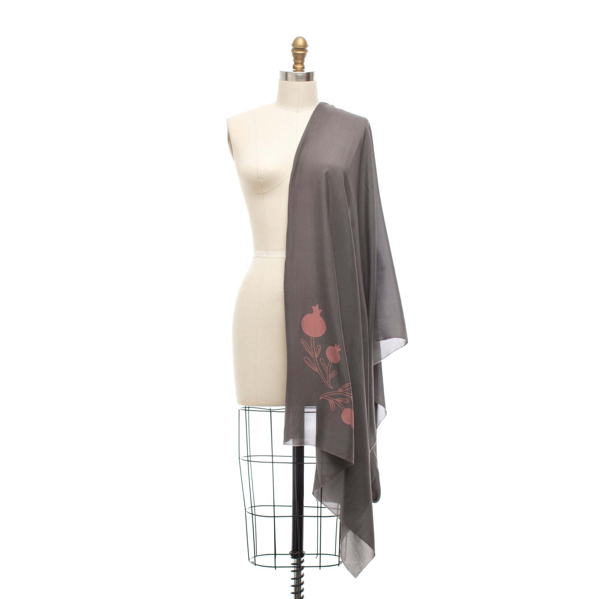 NARGILE PEARL GRAY SCARF - MENZER HAJIYEVA