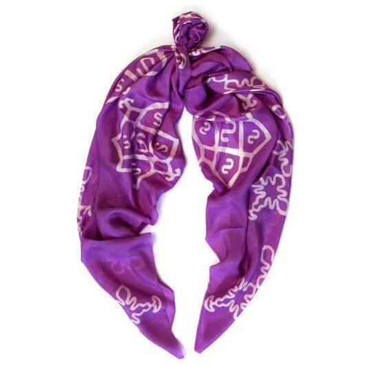 ARZU LILAC SILK SCARF - MENZER HAJIYEVA