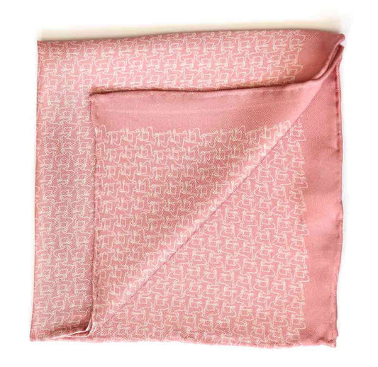 PRINTED SILK POCKET SQUARE - MENZER HAJIYEVA