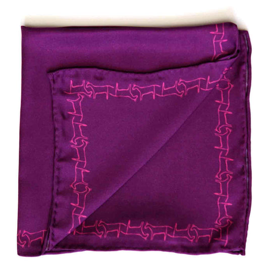 PRINTED SILK POCKET SQUARE - MENZER HAJIYEVA