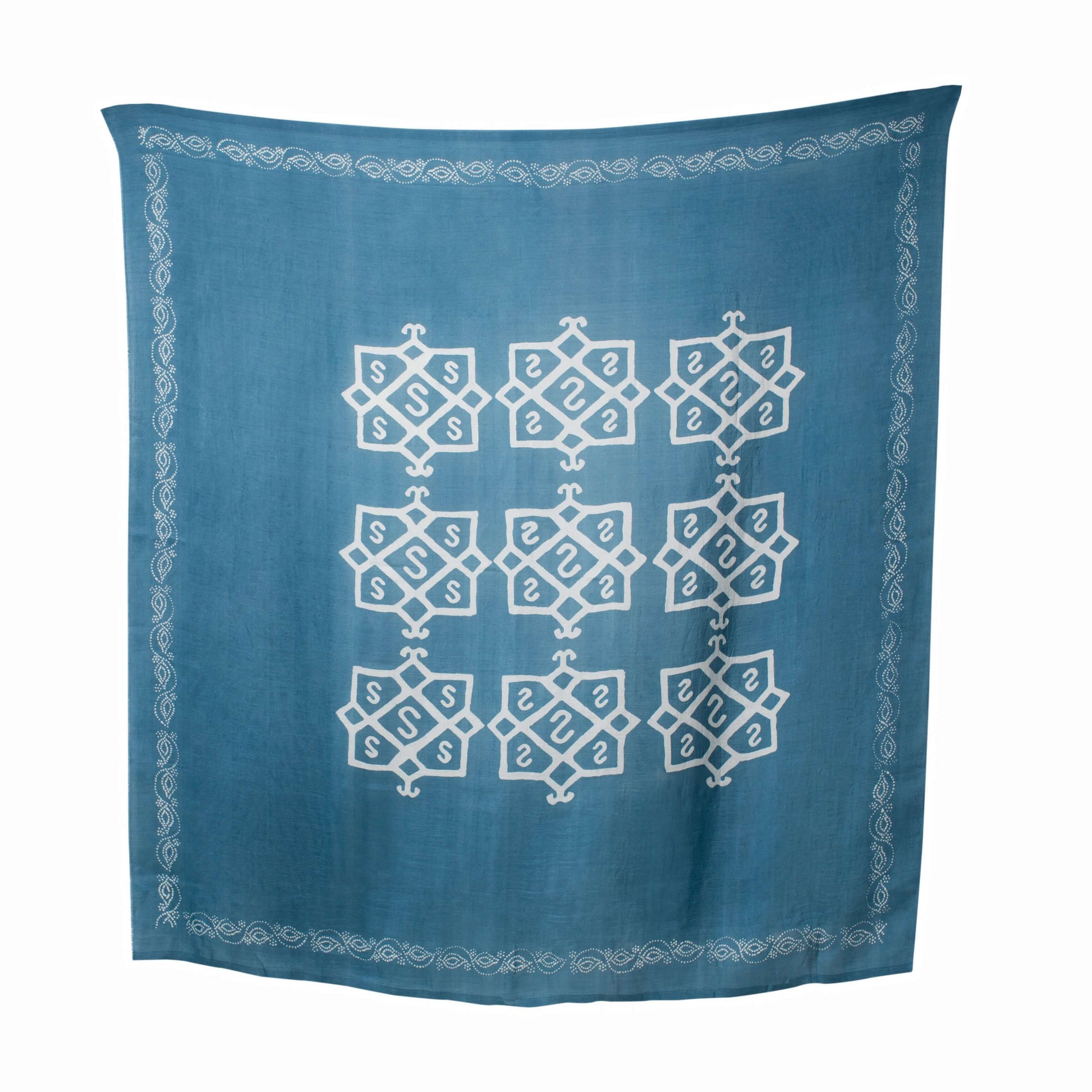 RENA GRAY SILK SCARF - MENZER HAJIYEVA