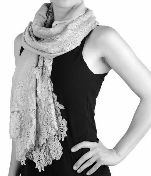 VICTORIA NAVY LACE/SILK LACE SHAWL - MENZER HAJIYEVA